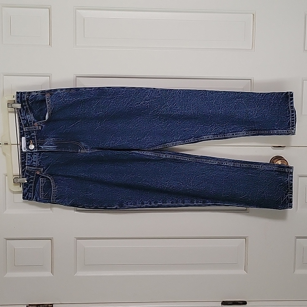 Zara women's acid wash high rise mom jeans sz 8